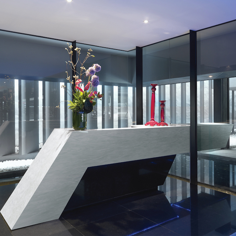 What Is Corian Used For ? Reception counters by egy stone is one of the acrylic solid surfaces uses