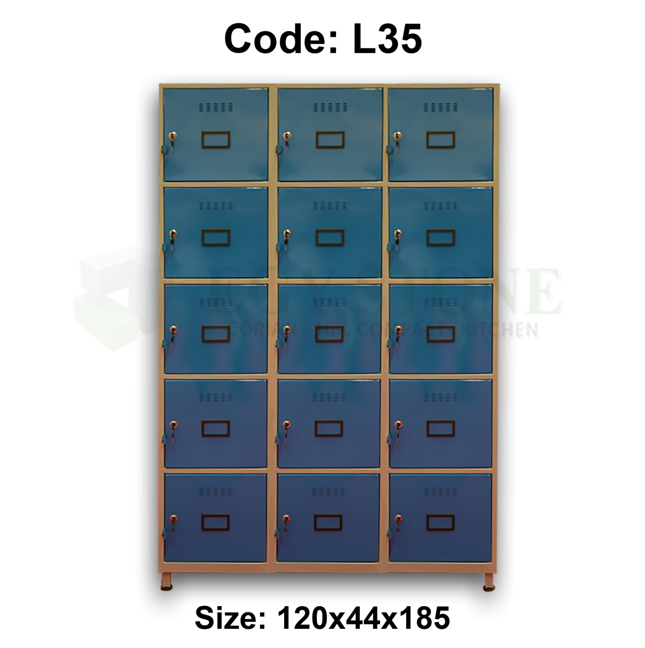 One Column Metal Locker (L8) EGY STONE